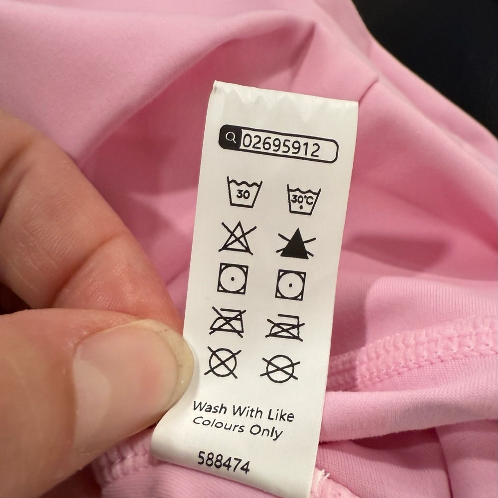 HALARA Softly Zero Pink Long Sleeve Padded Cropped Yoga Sports Fitted Top - Picture 9 of 14